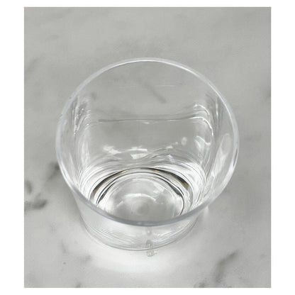 Set of Four Clear Tritan Plastic Stemless Whiskey Glass HomeRoots
