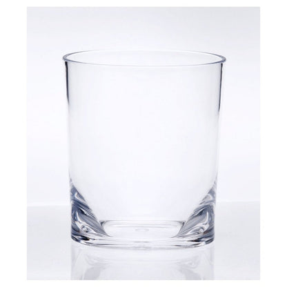Set of Four Clear Tritan Plastic Stemless Whiskey Glass HomeRoots