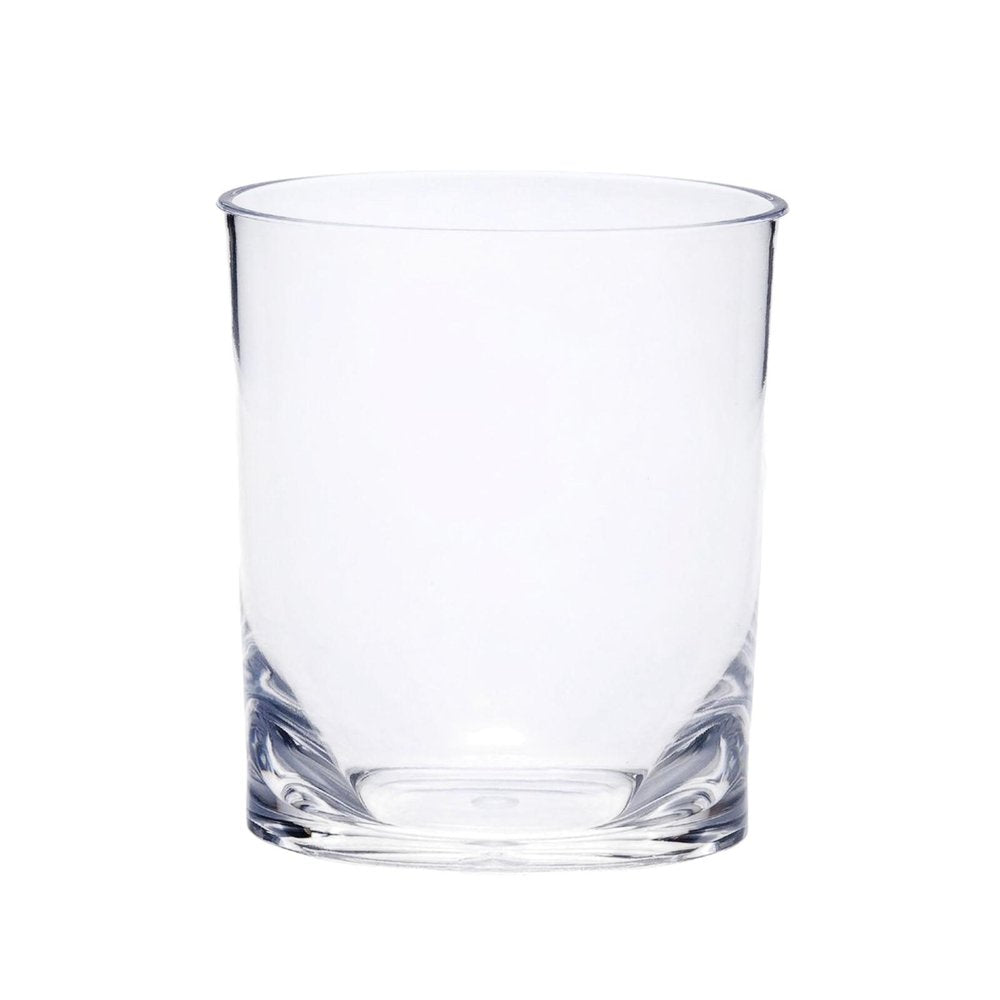 Set of Four Clear Tritan Plastic Stemless Whiskey Glass HomeRoots