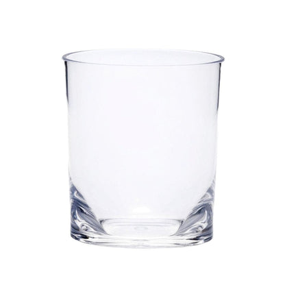 Set of Four Clear Tritan Plastic Stemless Whiskey Glass HomeRoots