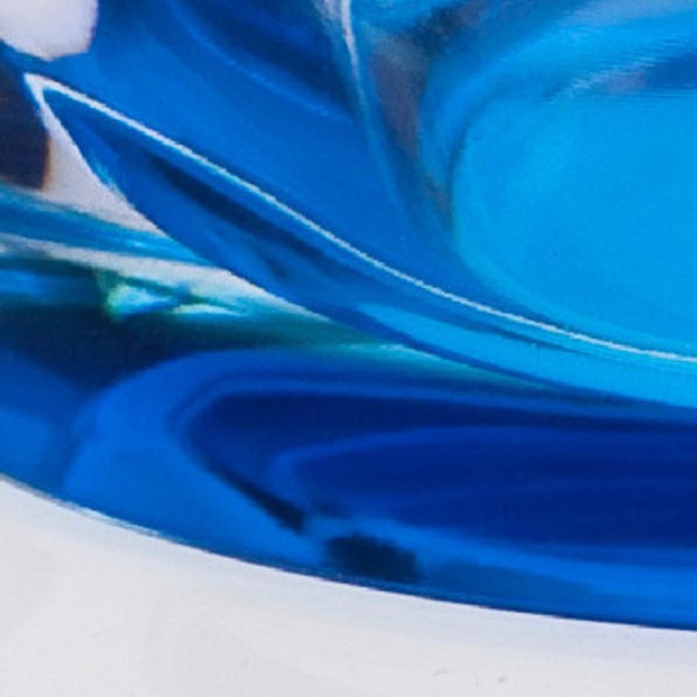 Set of Four Clear and Blue Acrylic Highball Glasses HomeRoots