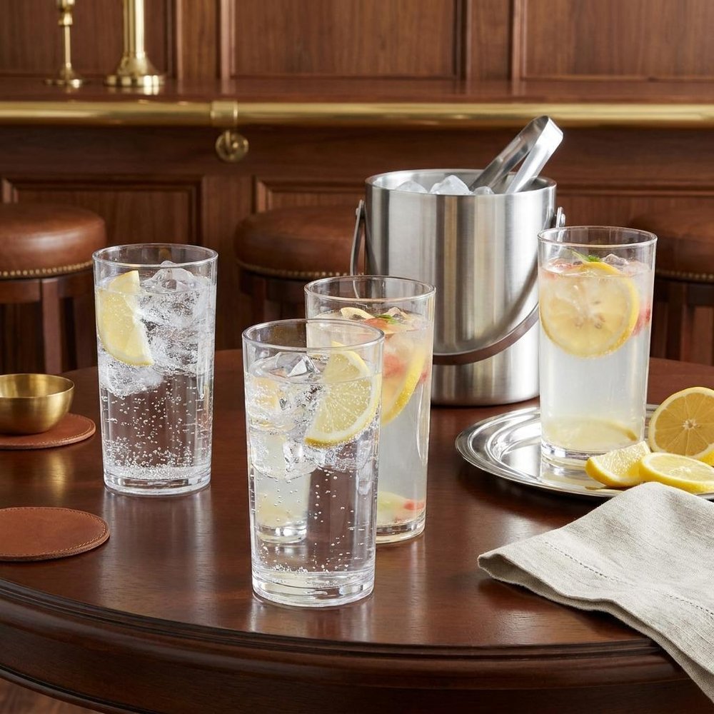 Set of Four Clear Acrylic Stemless Highball Glass — view 6
