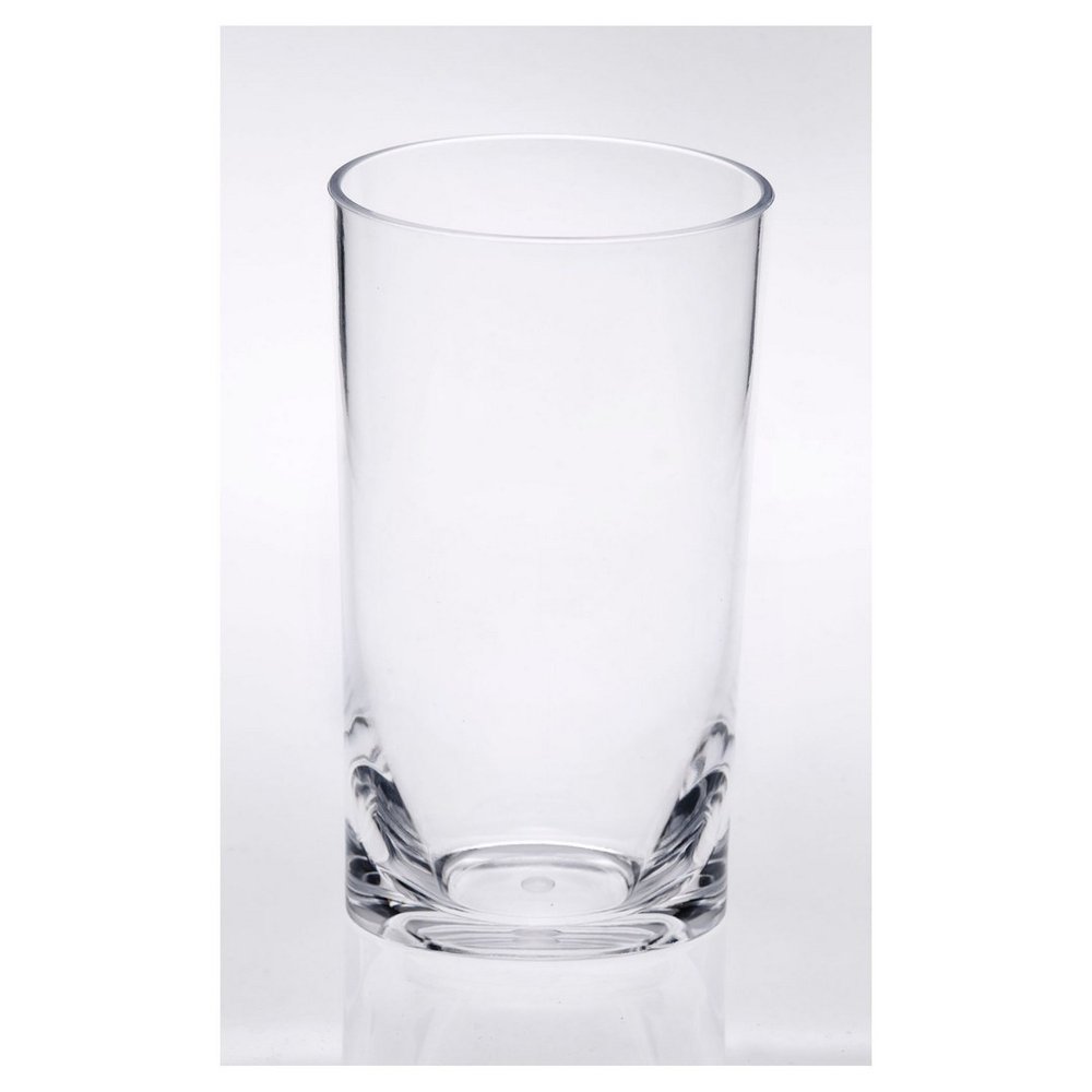 Set of Four Clear Tritan Plastic Stemless Highball Glass HomeRoots