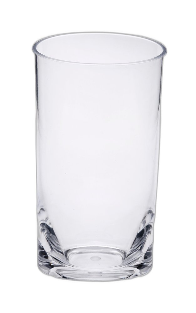 Set of Four Clear Tritan Plastic Stemless Highball Glass HomeRoots