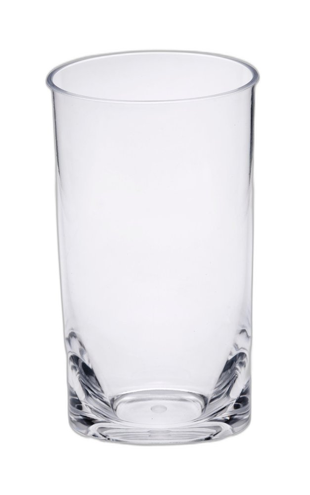 Set of Four Clear Tritan Plastic Stemless Highball Glass HomeRoots