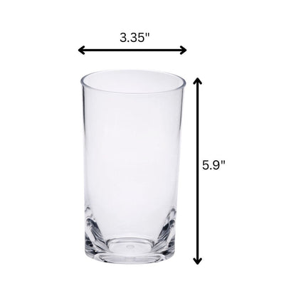 Set of Four Clear Tritan Plastic Highball Glasses HomeRoots