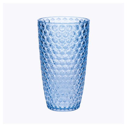 Set of Four Blue Acrylic Stemless Highball Glass HomeRoots
