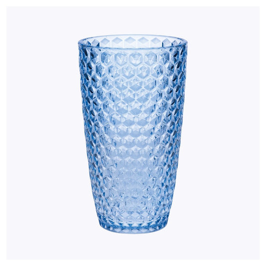 Set of Four Blue Acrylic Stemless Highball Glass HomeRoots