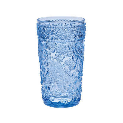 Set of Four Clear Paisley Acrylic Stemless Highball Glass HomeRoots
