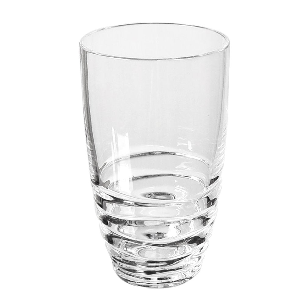 Set of Four Clear Swirl Acrylic Highball Glasses HomeRoots