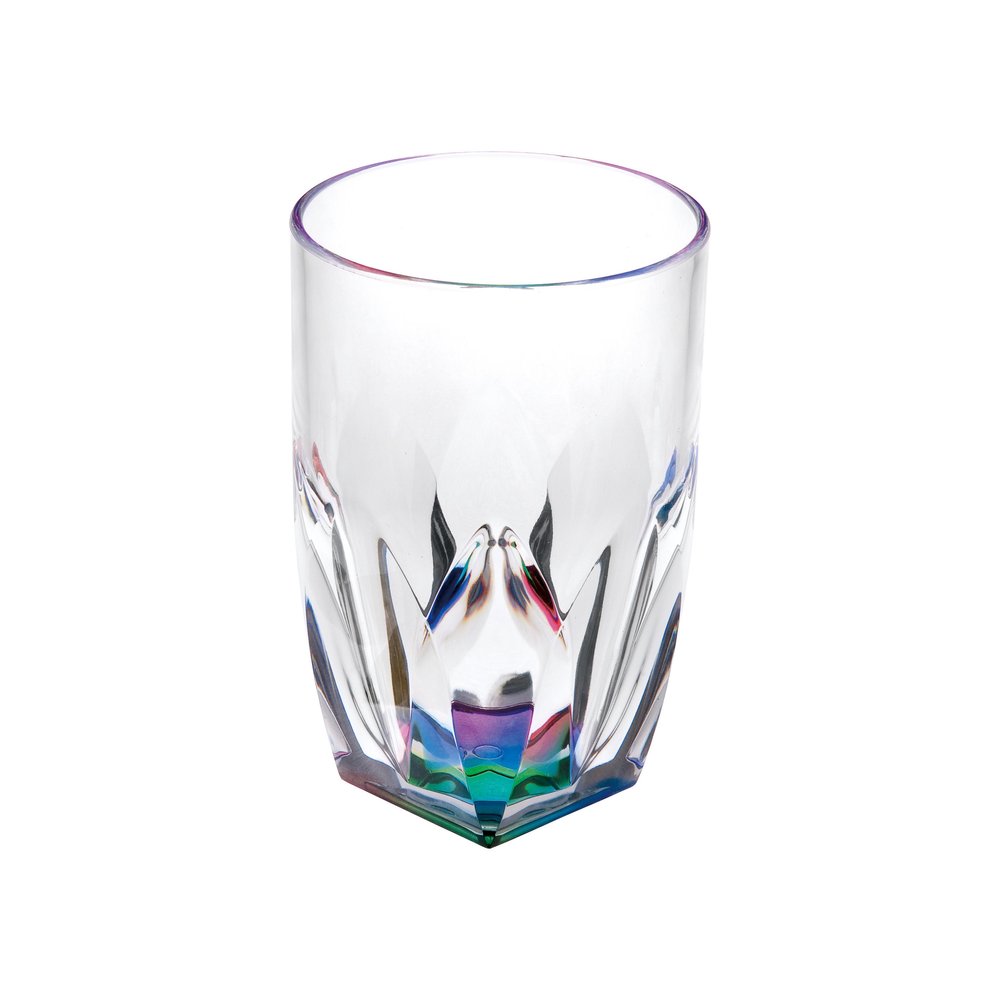 Set of Four Rainbow Acrylic Stemless Highball Glass HomeRoots