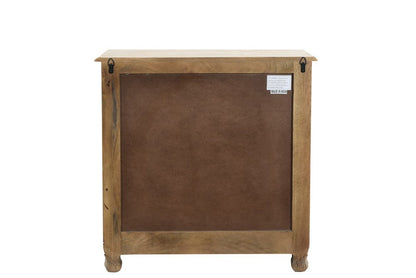 30" White Solid Wood Distressed Three Drawer Nightstand HomeRoots