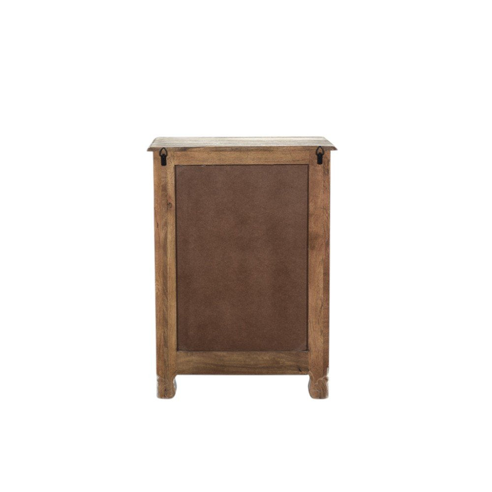 30" White Solid Wood Distressed One Drawer Nightstand HomeRoots