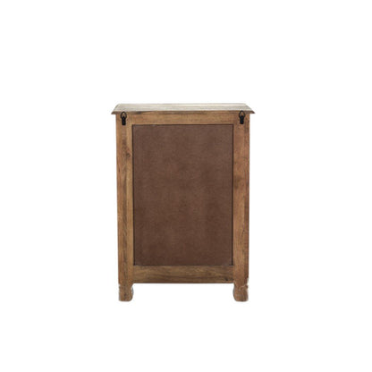 30" White Solid Wood Distressed One Drawer Nightstand HomeRoots