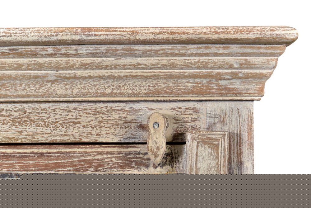 36" White Solid Wood Distressed Nightstand HomeRoots