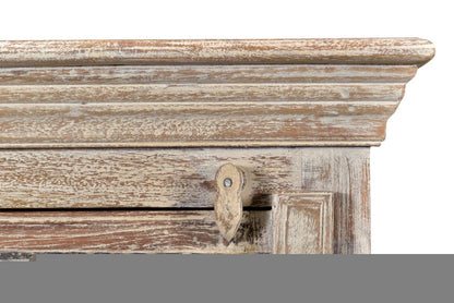 36" White Solid Wood Distressed Nightstand HomeRoots