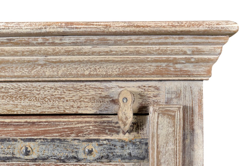 36" White Solid Wood Distressed Nightstand HomeRoots