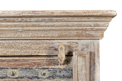 36" White Solid Wood Distressed Nightstand HomeRoots
