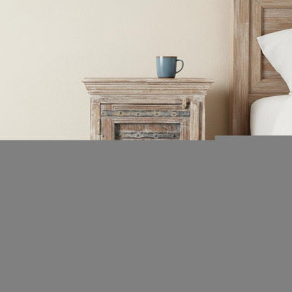 36" White Solid Wood Distressed Nightstand HomeRoots