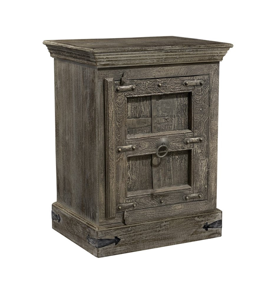 36" Brown Solid Wood Distressed Nightstand HomeRoots