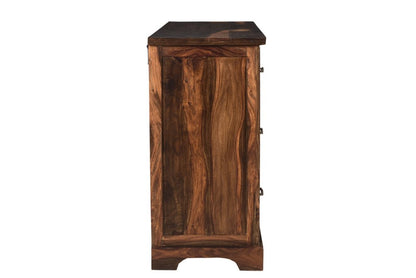 60" Dark Brown Solid Wood Six Drawer Dresser HomeRoots