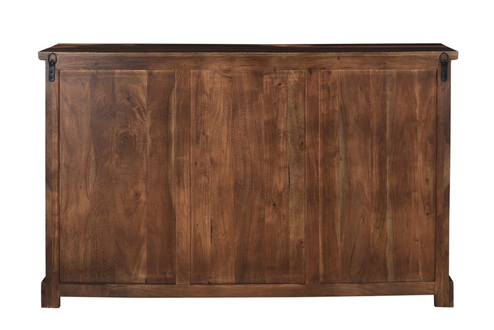 60" Dark Brown Solid Wood Six Drawer Dresser HomeRoots