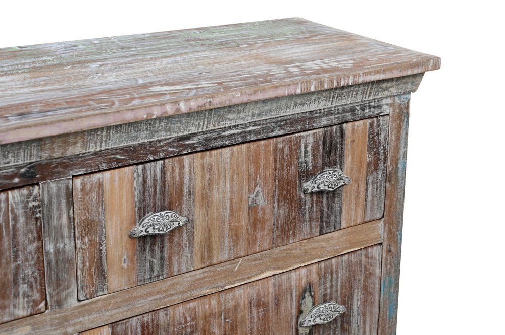 60" White Solid Wood Six Drawer Double Dresser — view 4