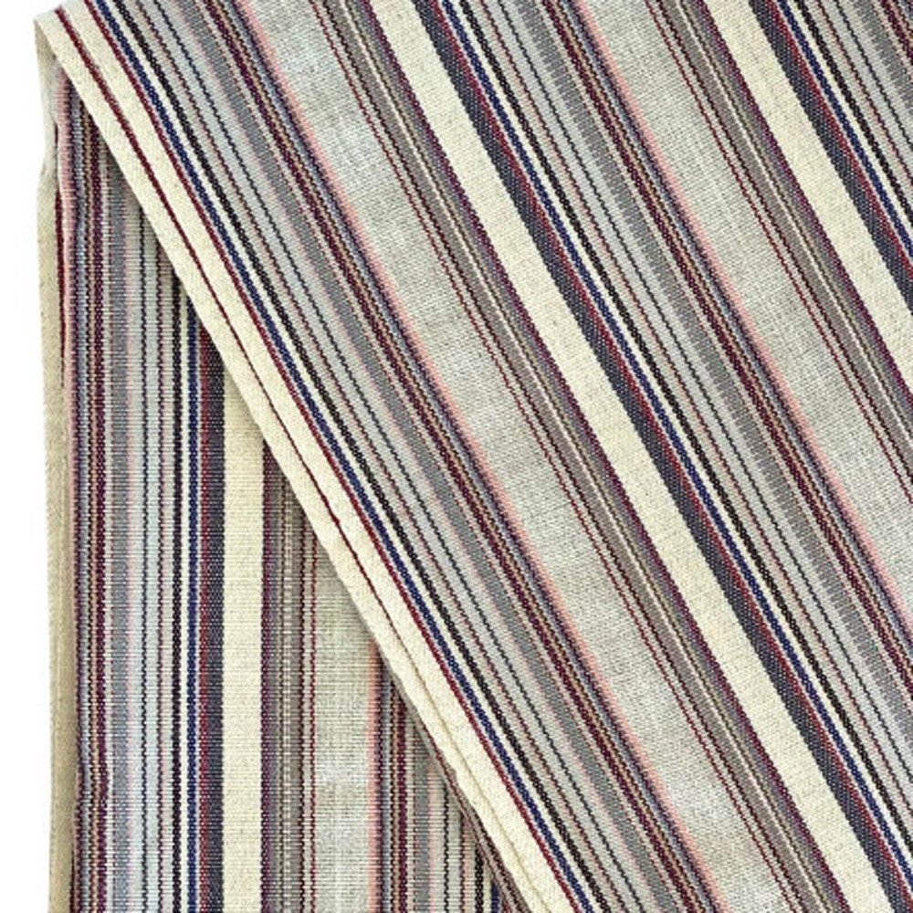 39" X 71" Gray Cotton Plain Weave Striped Turkish Towel Throw Blanket with Tassels HomeRoots