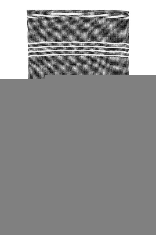 39" X 71" White and Black Cotton Turkish Towel Throw Blanket with Tassels HomeRoots