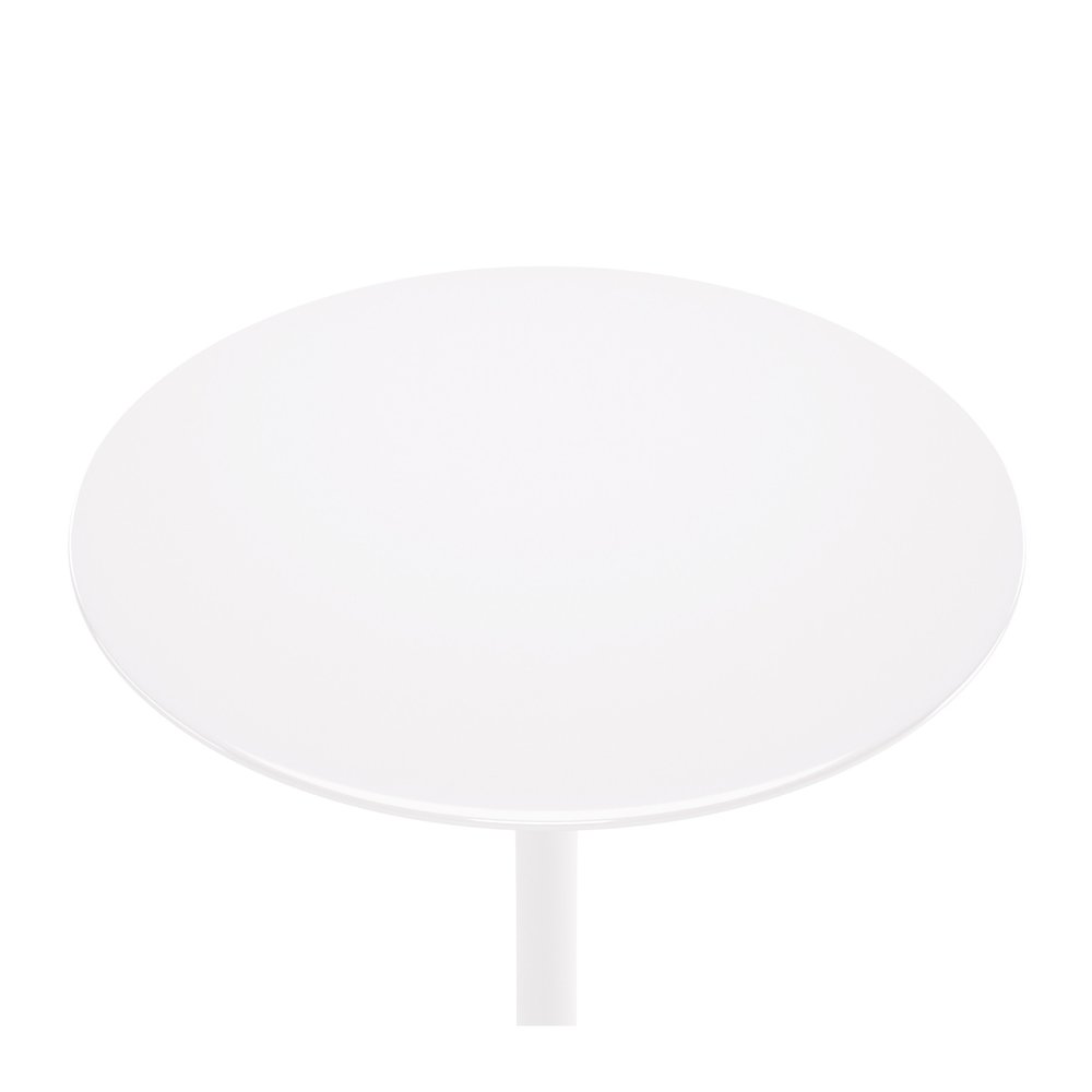 32" White Rounded Fiberglass and Metal Bar Table HomeRoots