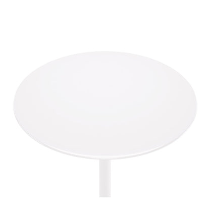 32" White Rounded Fiberglass and Metal Bar Table HomeRoots