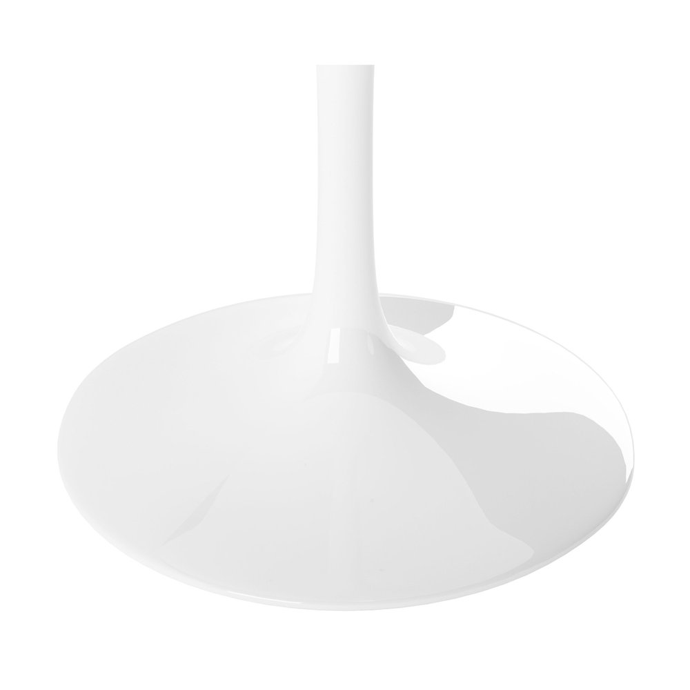 32" White Rounded Fiberglass and Metal Bar Table HomeRoots
