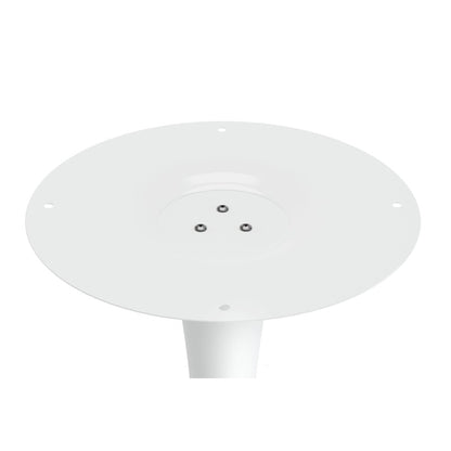 36" White Rounded Manufactured Wood and Metal Bar Table HomeRoots