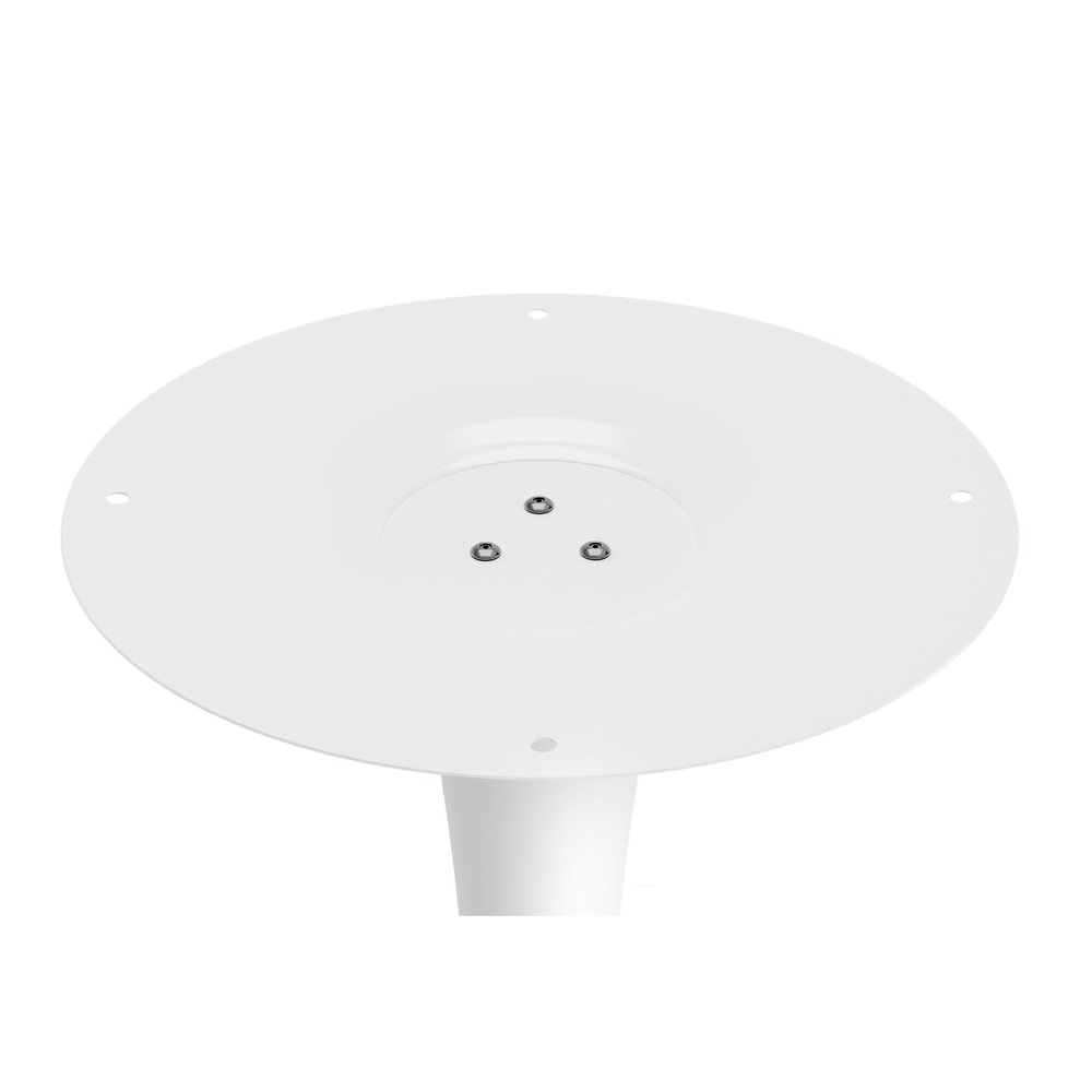 36" White Rounded Manufactured Wood and Metal Bar Table HomeRoots