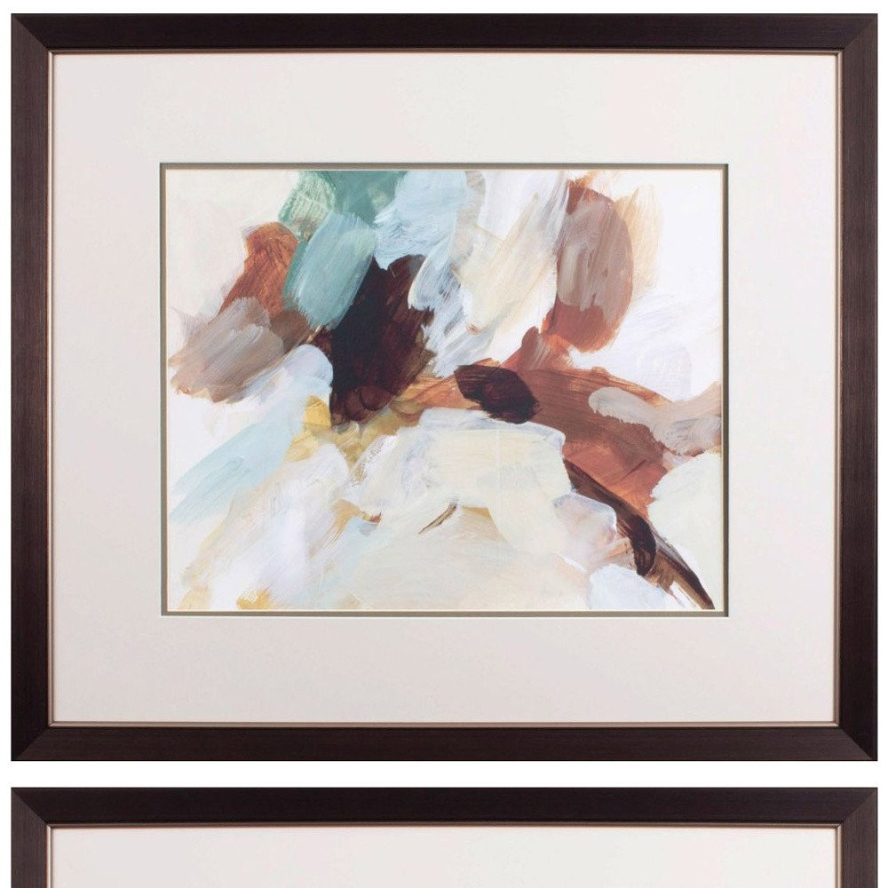 Set Of Two Earth Abstract Brown Framed Wall Art HomeRoots