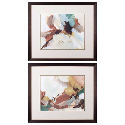 Set Of Two Earth Abstract Brown Framed Wall Art HomeRoots