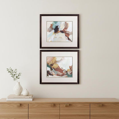 Set Of Two Earth Abstract Brown Framed Wall Art HomeRoots
