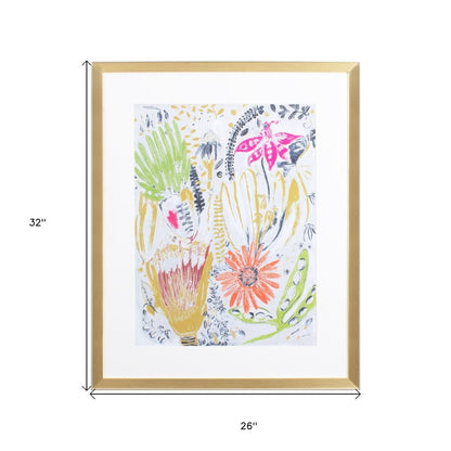 Tropical Blooms I Gold Framed Print Wall Art HomeRoots