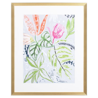 Tropical Blooms II Gold Framed Print Wall Art HomeRoots