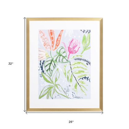 Tropical Blooms II Gold Framed Print Wall Art HomeRoots