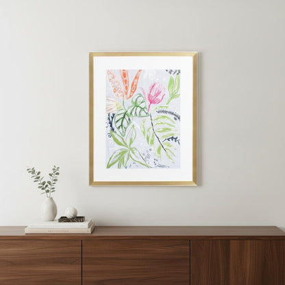 Tropical Blooms II Gold Framed Print Wall Art HomeRoots