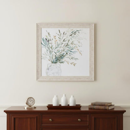 Vase of Grass I White Framed Print Wall Art HomeRoots