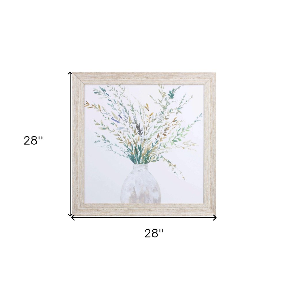 Vase of Grass II White Framed Print Wall Art HomeRoots