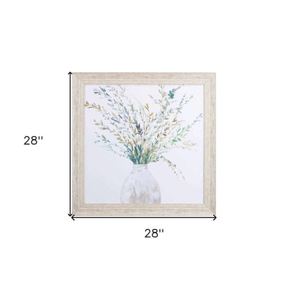 Vase of Grass II White Framed Print Wall Art HomeRoots