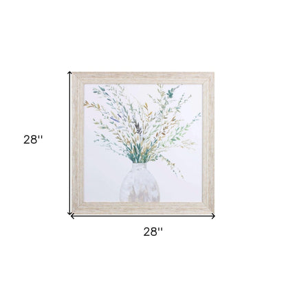 Vase of Grass II White Framed Print Wall Art HomeRoots