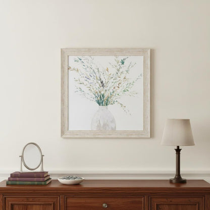 Vase of Grass II White Framed Print Wall Art HomeRoots