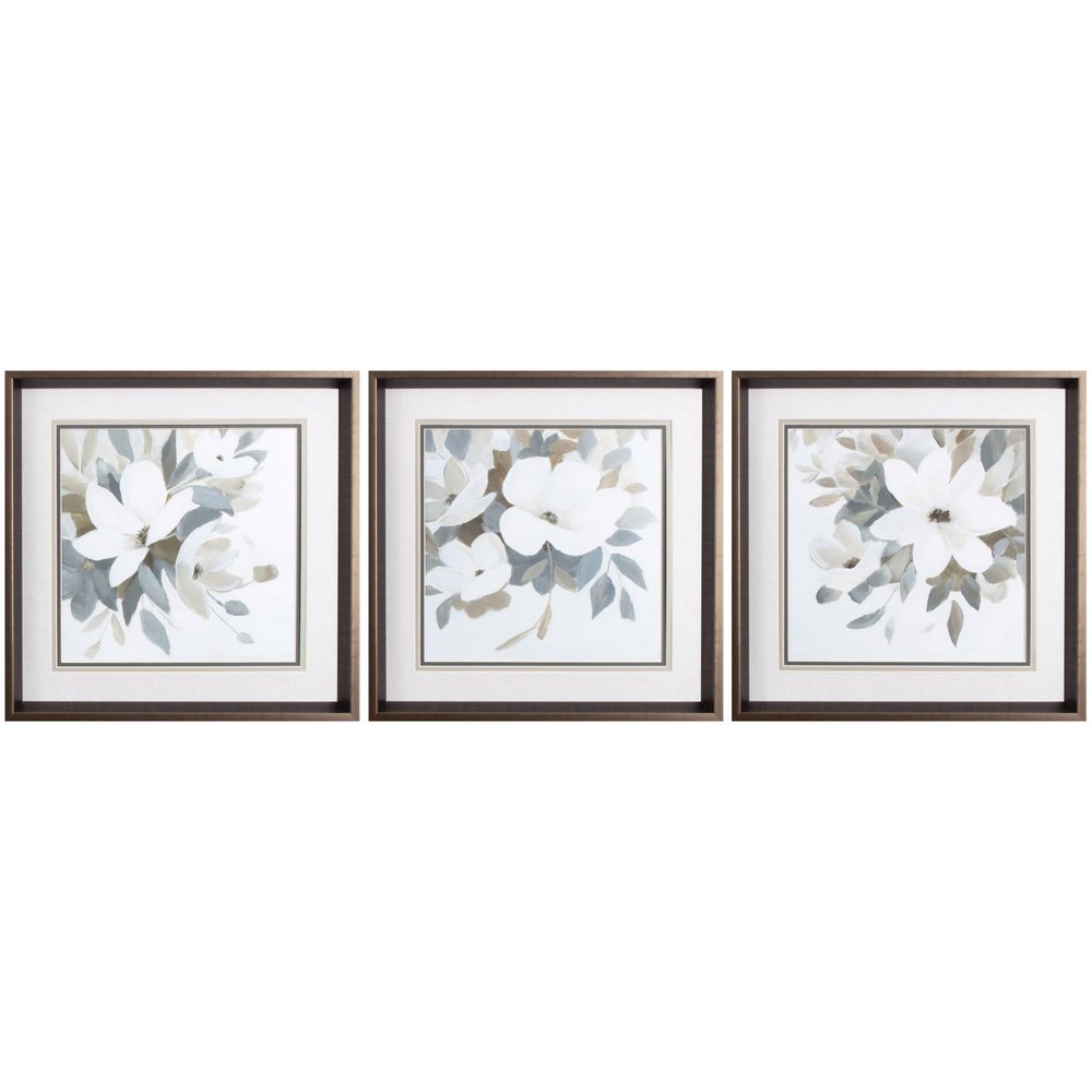 Set Of Three Modern Romance Brown Framed Print Wall Art HomeRoots