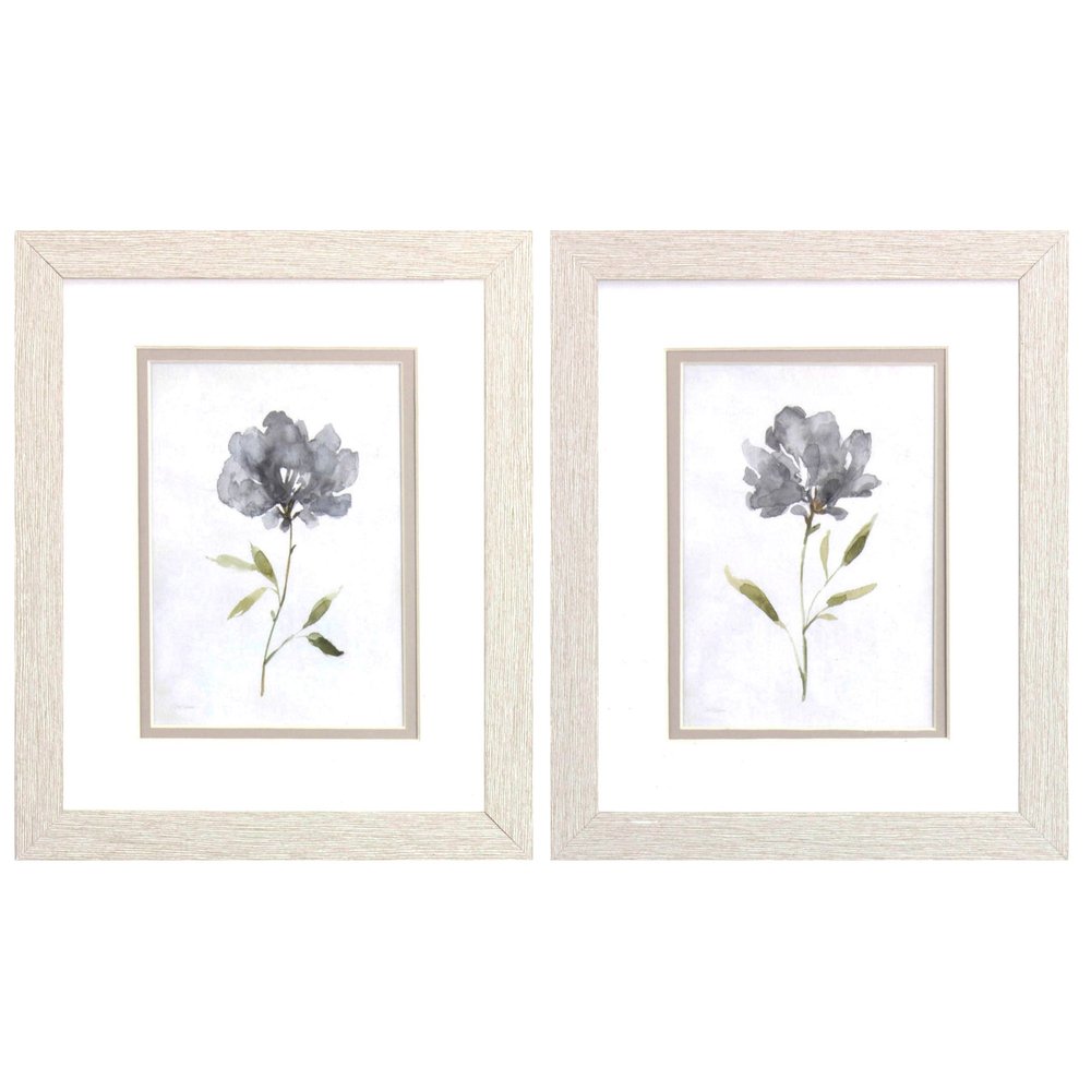 Set Of Two Botanical Beauty White Framed Print Wall Art HomeRoots