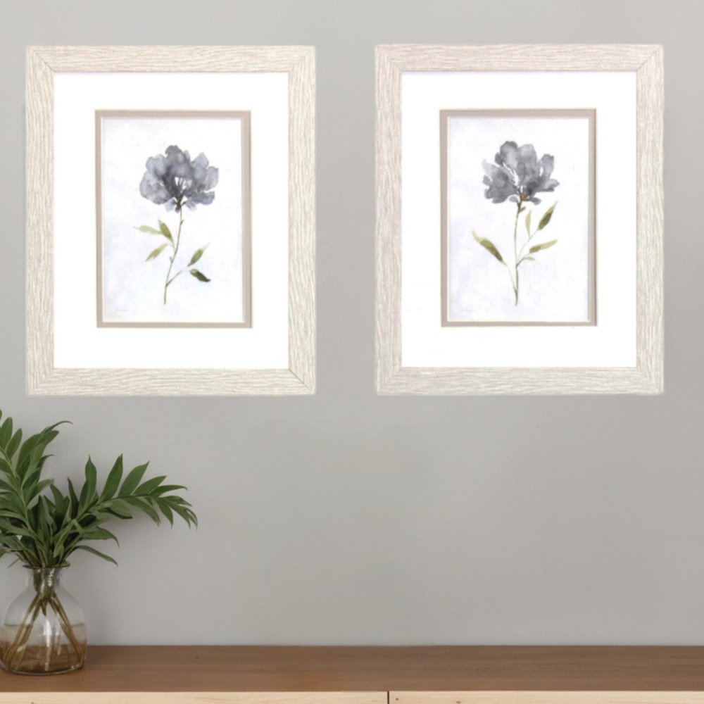Set Of Two Botanical Beauty White Framed Print Wall Art HomeRoots