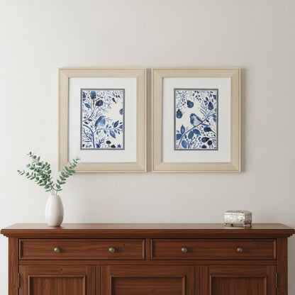 Set Of Two Indigo Song Gold Framed Print Wall Art HomeRoots